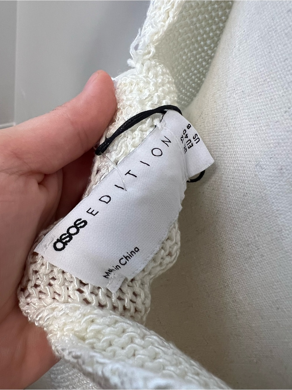 ASOS Edition Ivory Knit Maxi Dress Open Back Sleeveless Size US 8 NWT - Picture 13 of 14